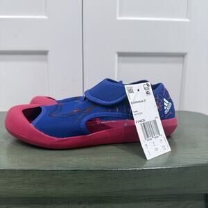 New Adidas Marvel x AltaVenture C 'Spider Man' Swim Sandals Blue Size 2 FV4626